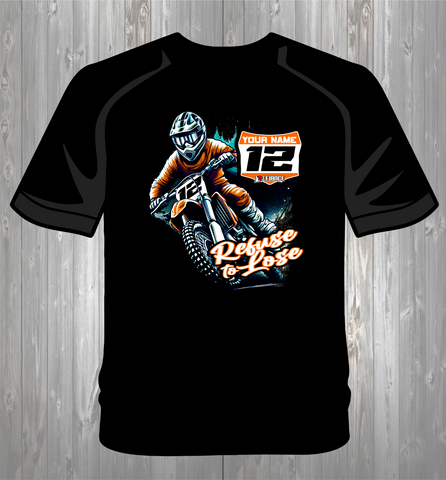 Personalized Race T-Shirt - First Corner Refuse to Lose- Attack Collection