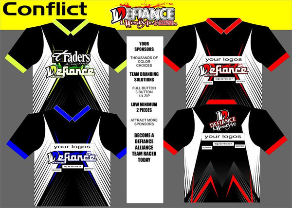Conflict Polo Semi Custom - Defiance Lifestyle, Race Apparel - Casual to Custom
