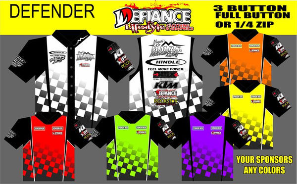 Defender Polo Semi Custom - Defiance Lifestyle, Race Apparel - Casual to Custom