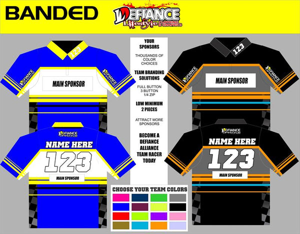 branded Polo Semi Custom - Defiance Lifestyle, Race Apparel - Casual to Custom