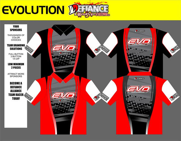 Evolution Polo Semi Custom - Defiance Lifestyle, Race Apparel - Casual to Custom