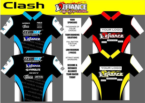 Clash Polo Semi Custom - Defiance Lifestyle, Race Apparel - Casual to Custom