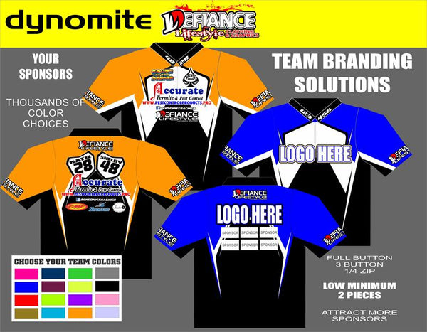 Dynomite Polo Semi Custom - Defiance Lifestyle, Race Apparel - Casual to Custom