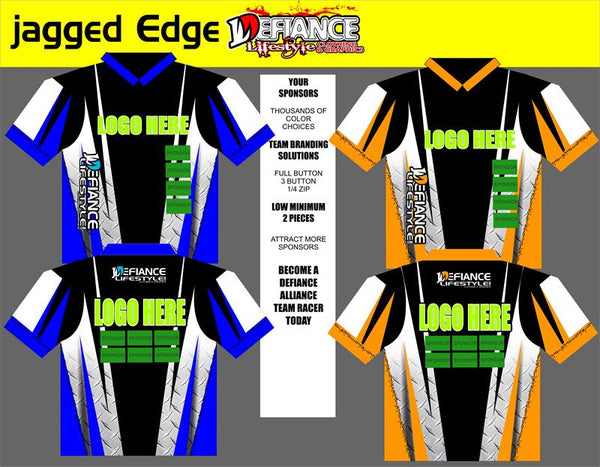Jagged Polo Semi Custom - Defiance Lifestyle, Race Apparel - Casual to Custom