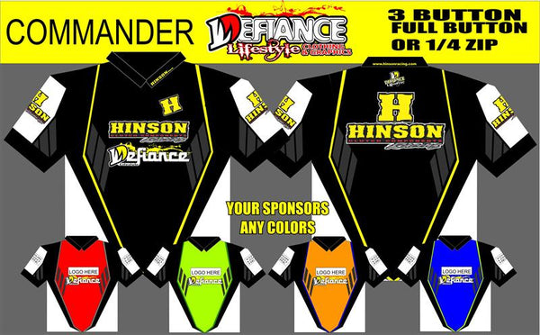 Commander Polo Semi Custom - Defiance Lifestyle, Race Apparel - Casual to Custom