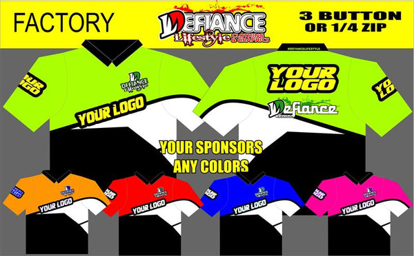 Factory Starter Polo Semi Custom - Defiance Lifestyle, Race Apparel - Casual to Custom