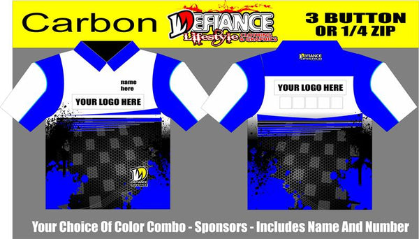 Carbon Polo Semi Custom - Defiance Lifestyle, Race Apparel - Casual to Custom