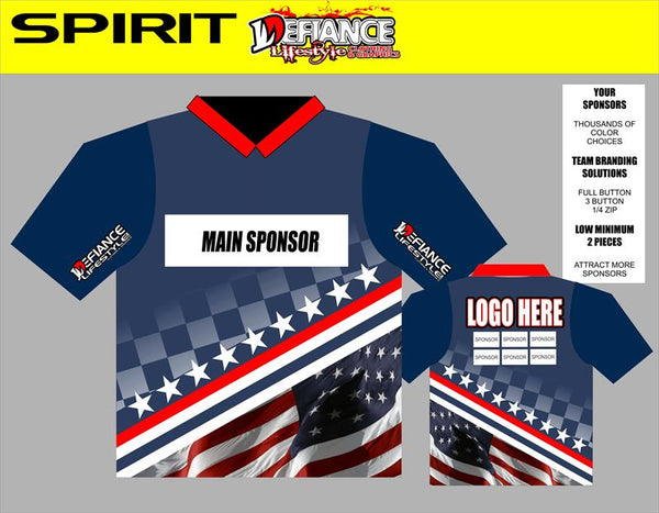 Spirit Polo Semi Custom - Defiance Lifestyle, Race Apparel - Casual to Custom
