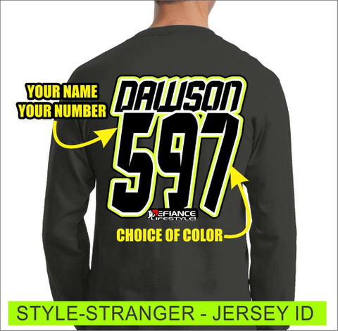 Stranger - Jersey Lettering - Defiance Lifestyle, Race Apparel - Casual to Custom