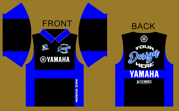 team BLU Polo Semi Custom - Defiance Lifestyle, Race Apparel - Casual to Custom