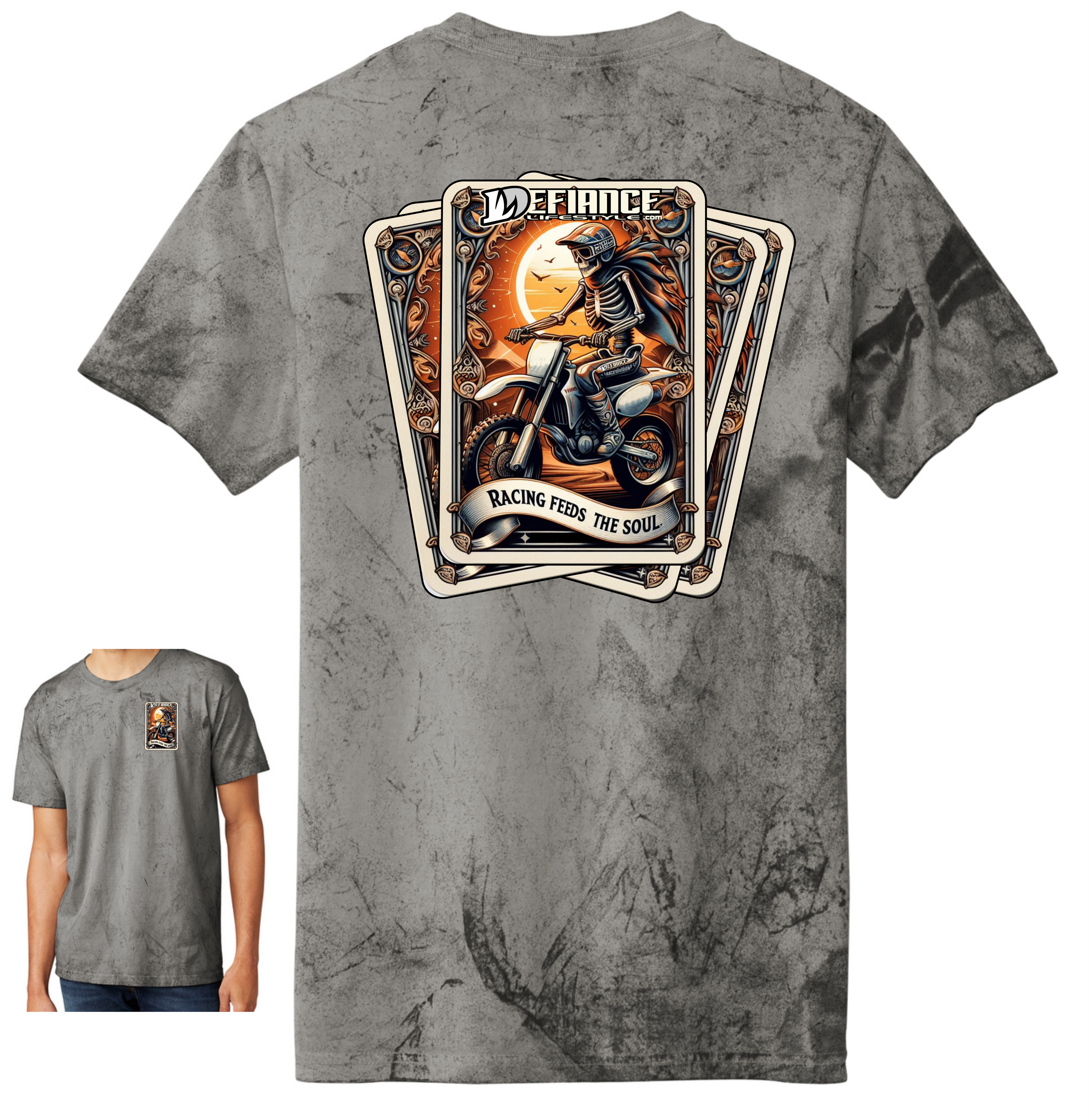Racing Feeds the Soul - Tarot card tells all - Motocross T-shirt - DefianceLifestyle