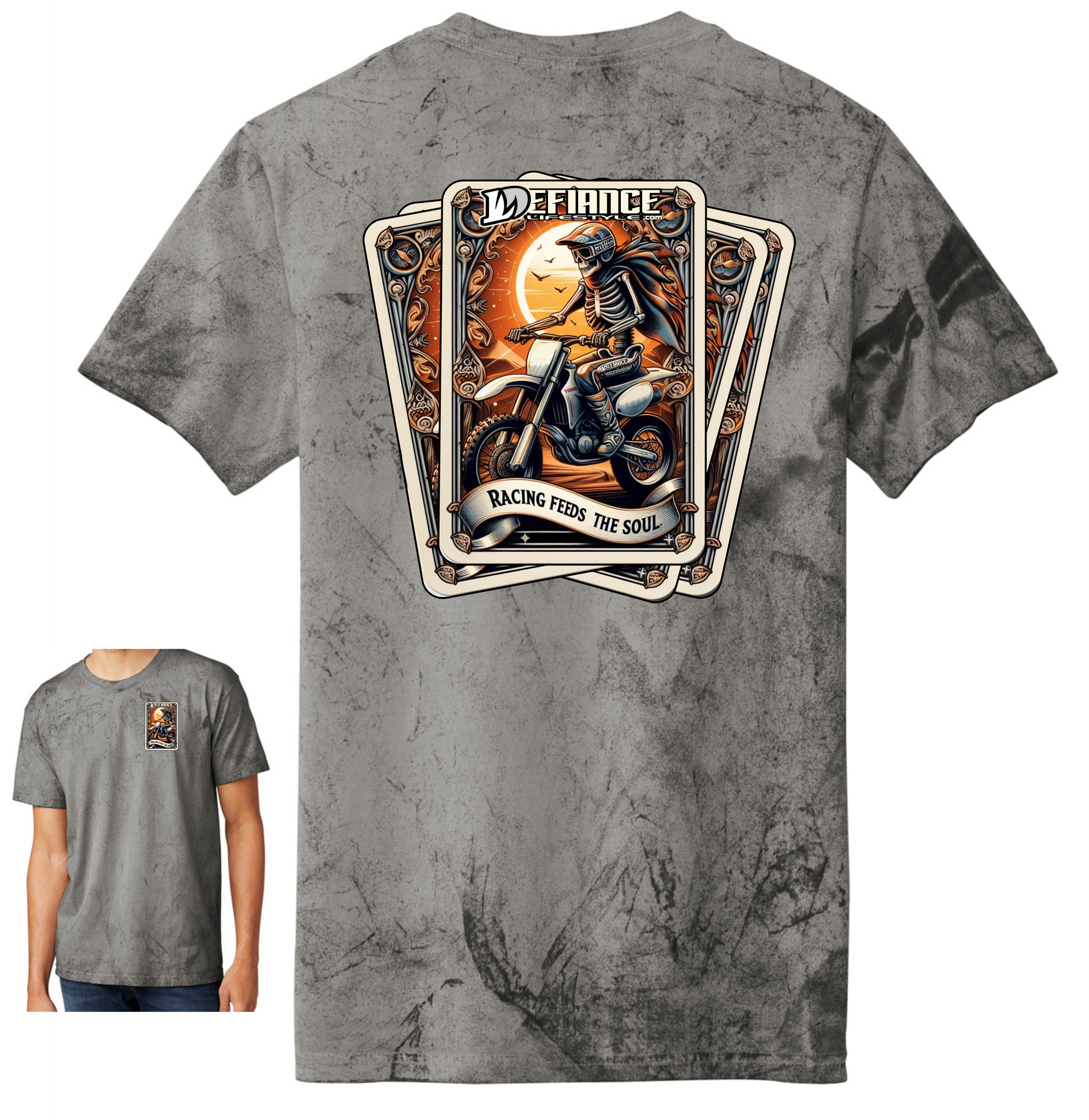 Racing Feeds the Soul - Tarot card tells all - Motocross T-shirt