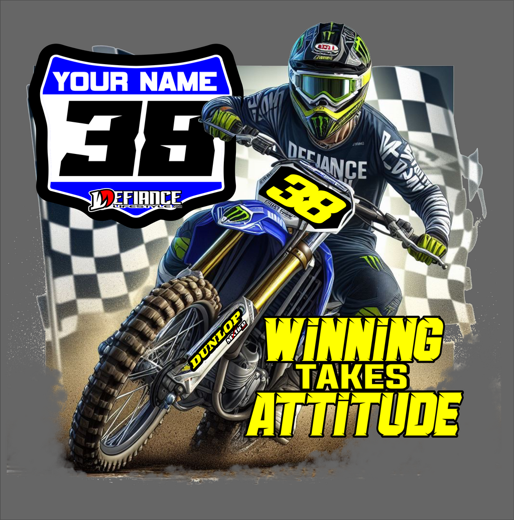 Personalized Race T-Shirt - FLAGS BEHIND YA with plate- Attack Collection