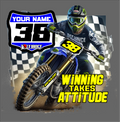Personalized Race T-Shirt - FLAGS BEHIND YA with plate- Attack Collection