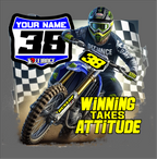 Personalized Race T-Shirt - FLAGS BEHIND YA with plate- Attack Collection