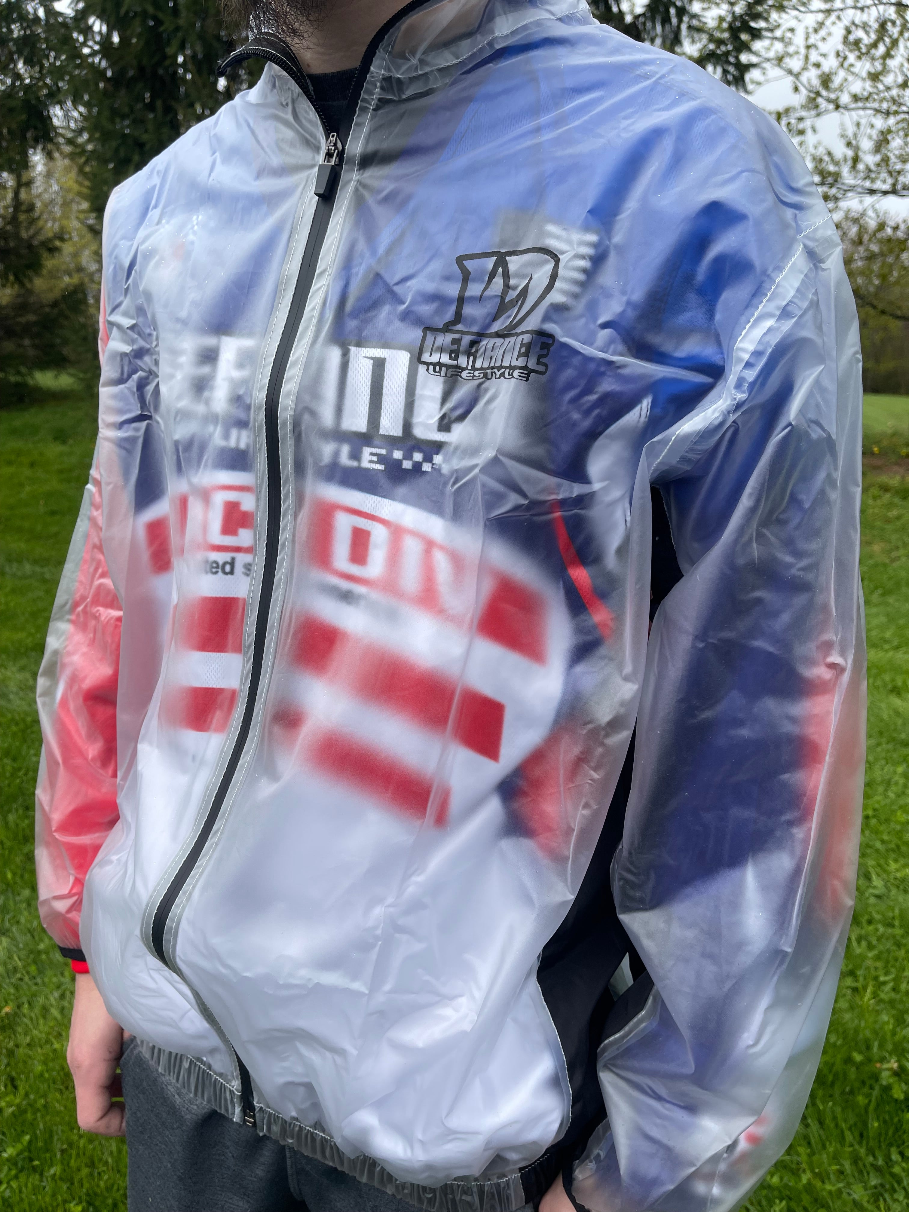 RAIN Race Jacket - CLEAR/BLACK - DefianceLifestyle