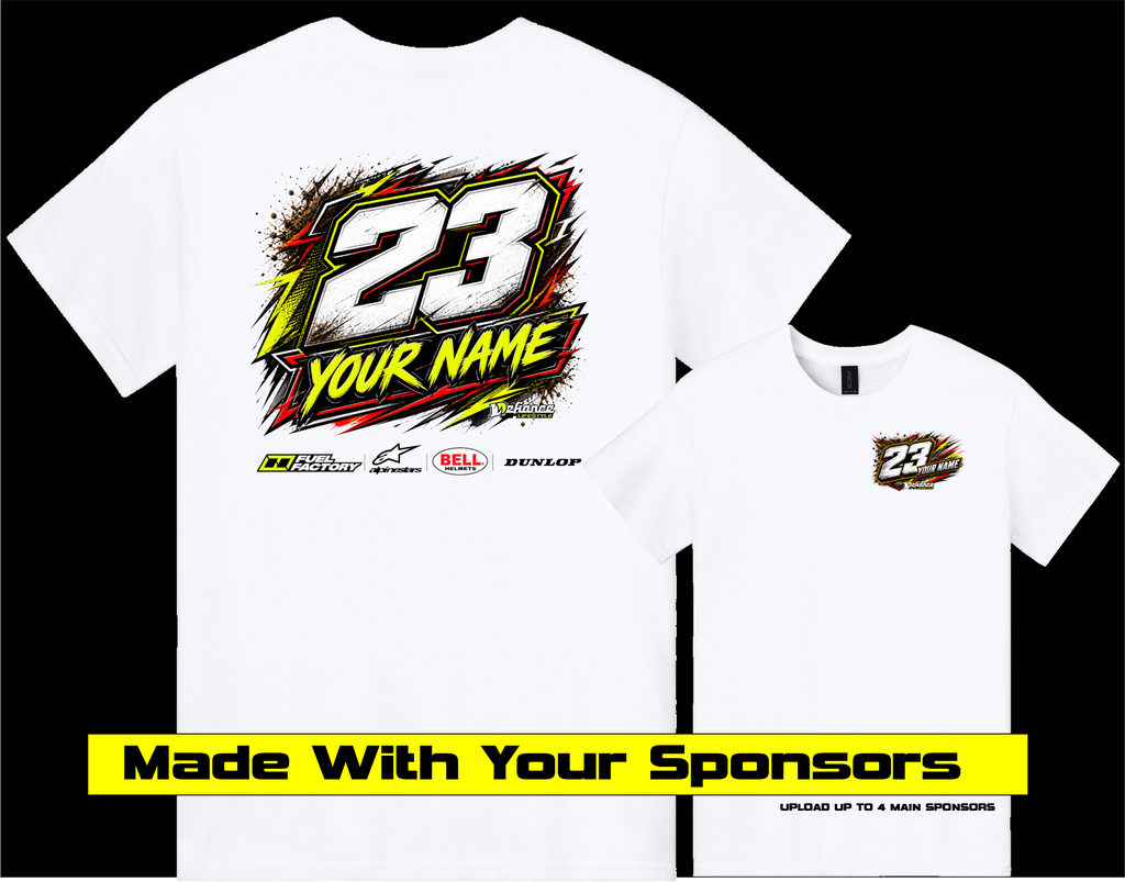 PROSTYLE RACE TSHIRT/number splash with sponsors