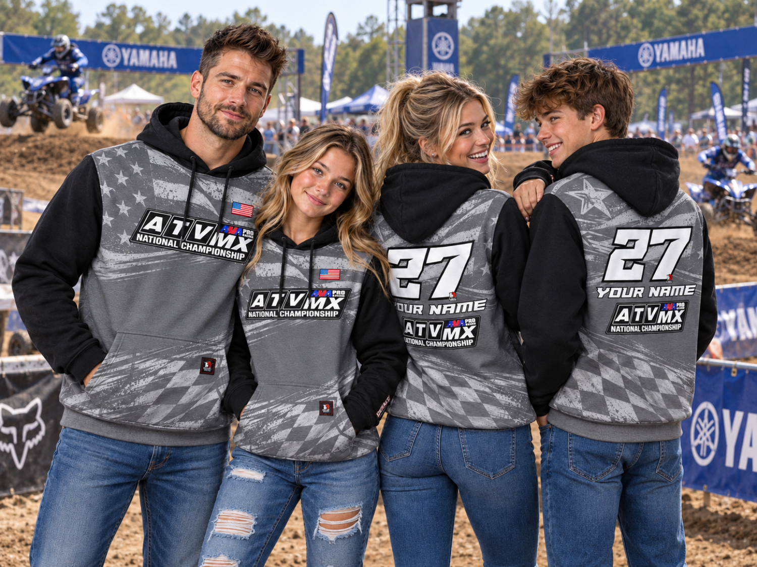 ATV MOTOCROSS HOODIE - YOUR NAME/NUMBER FREE