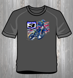 Personalized Race T-Shirt - American Pride with plate- Attack Collection