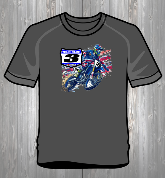 Personalized Race T-Shirt - American Pride with plate- Attack Collection