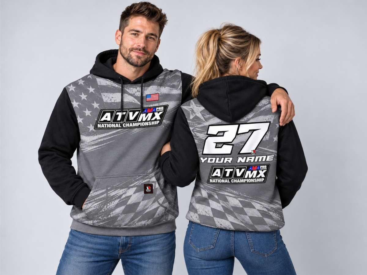 CUSTOM ATV MOTOCROSS HOODIE - FREE NAME/NUMBER