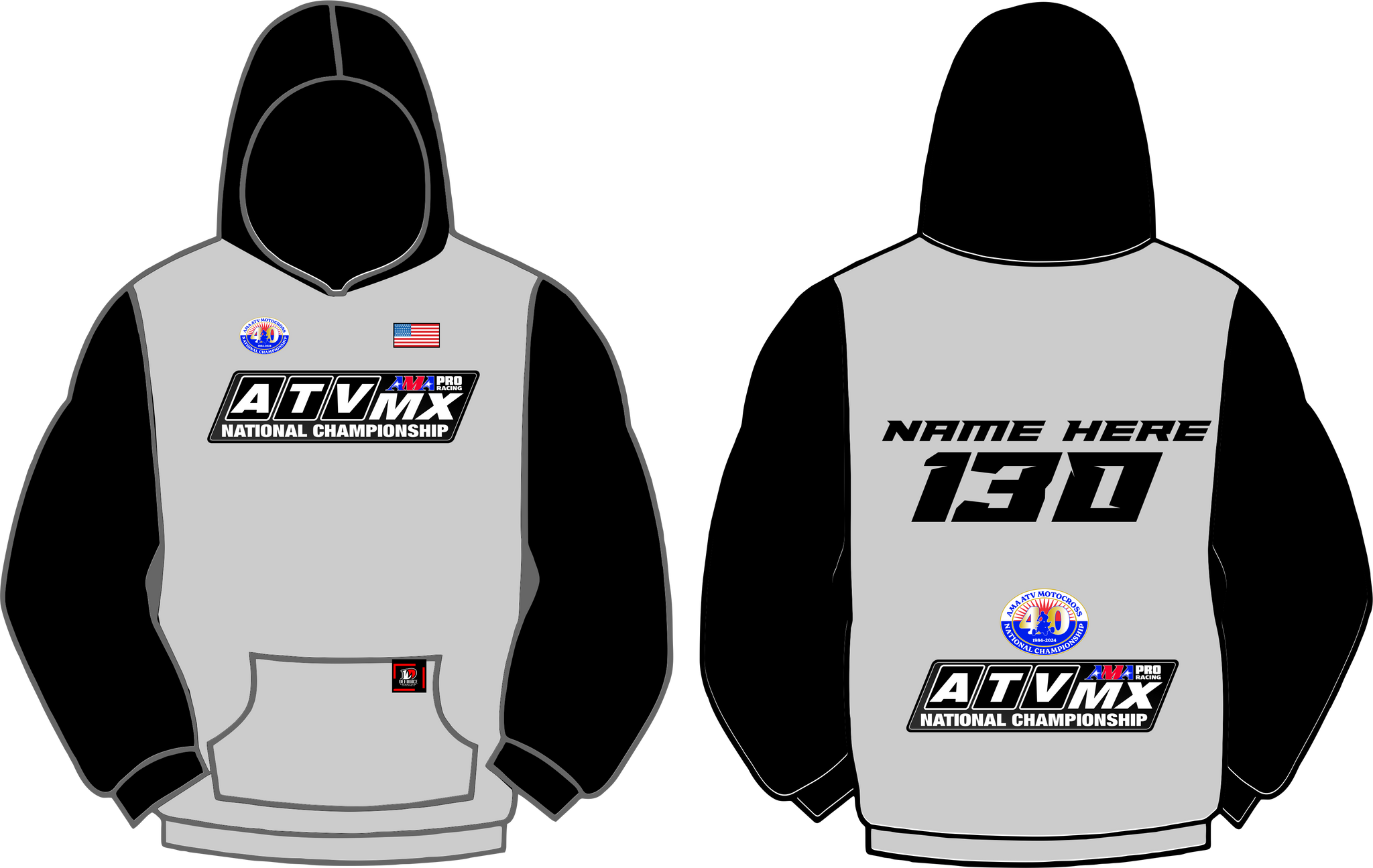 atv motocross hoodie - made with your name/number (Copy)