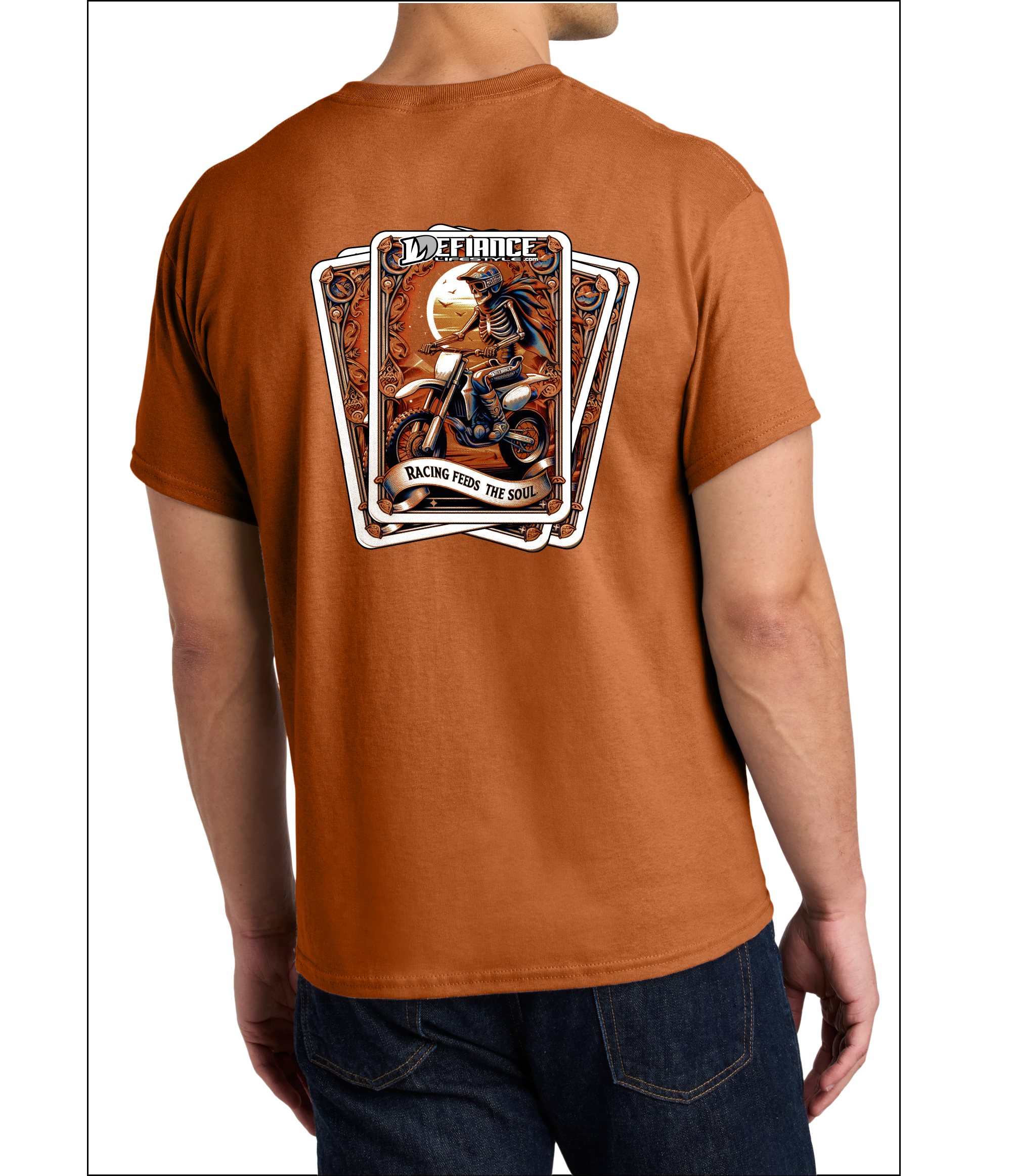 Racing Feeds the SOUL -texas orange T-shirt
