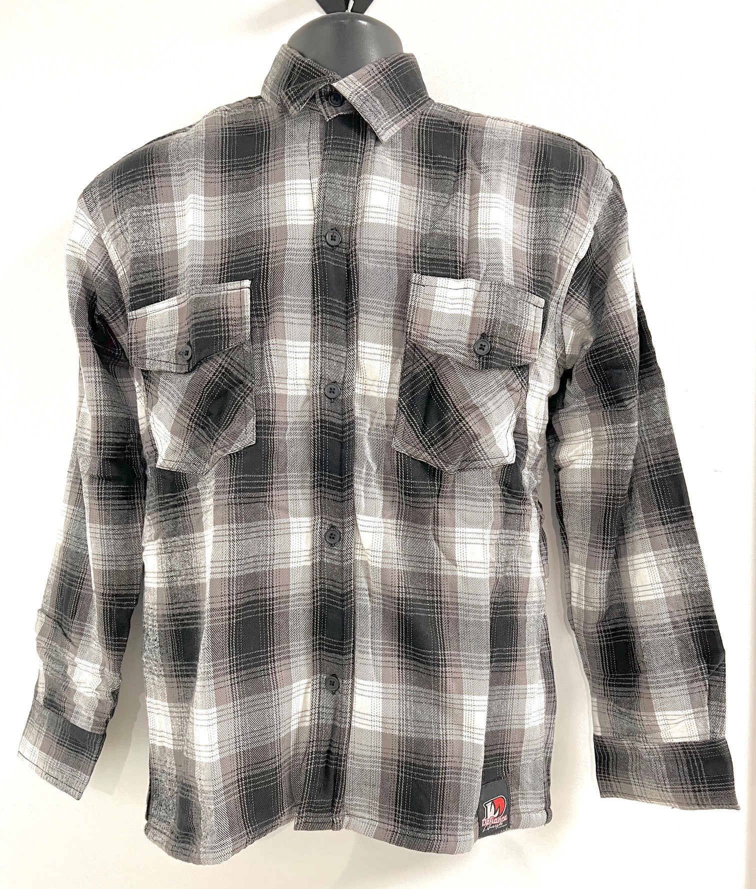 Personalized Race Flannel - THERMAL LINED GREY - DefianceLifestyle