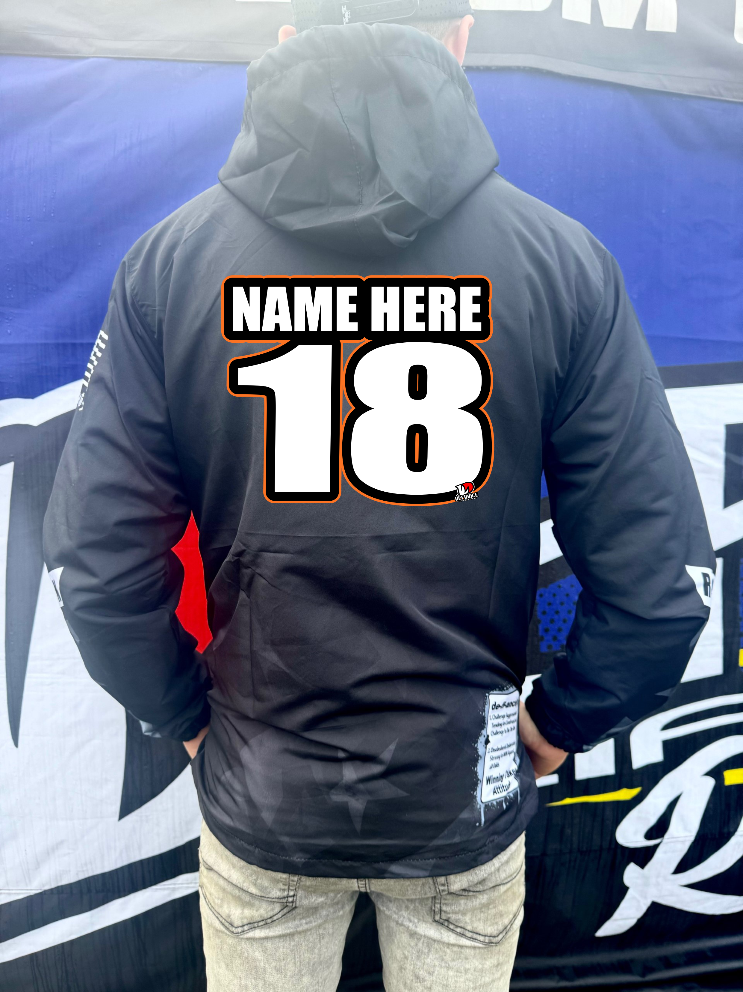 Personalized Track Race Jacket - 2024 spirit rising with race number - DefianceLifestyle