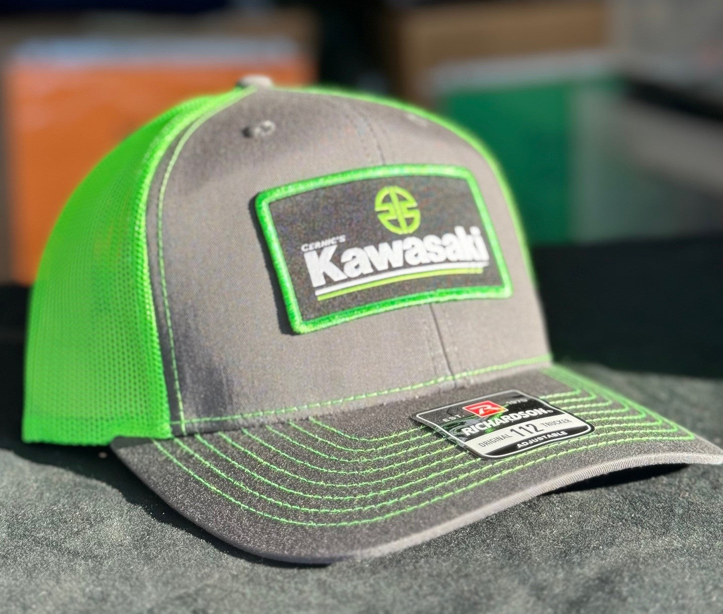 Kawaski Team Cernic Hat -grey/green Snapback