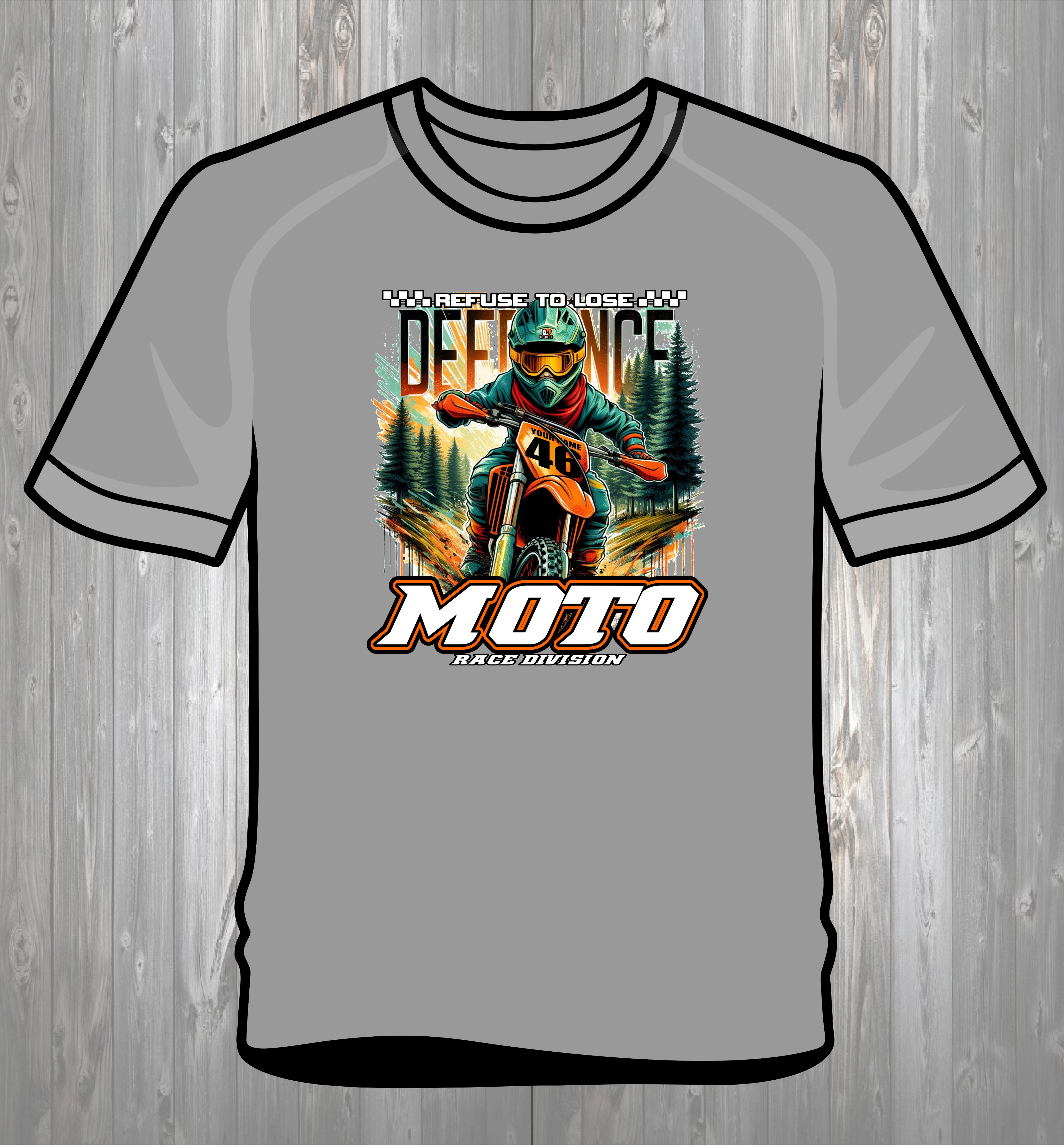 Personalized Race T-Shirt - charging forward- Attack Collection