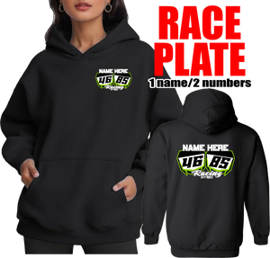 Race hoodie Plate Special - 1 name/2numbers