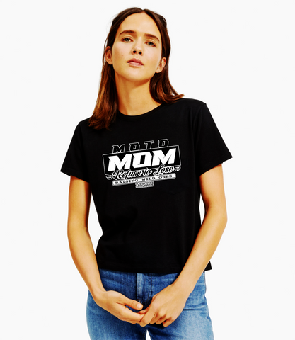 Moto Mom Raising Wild Ones T-Shirt - Black
