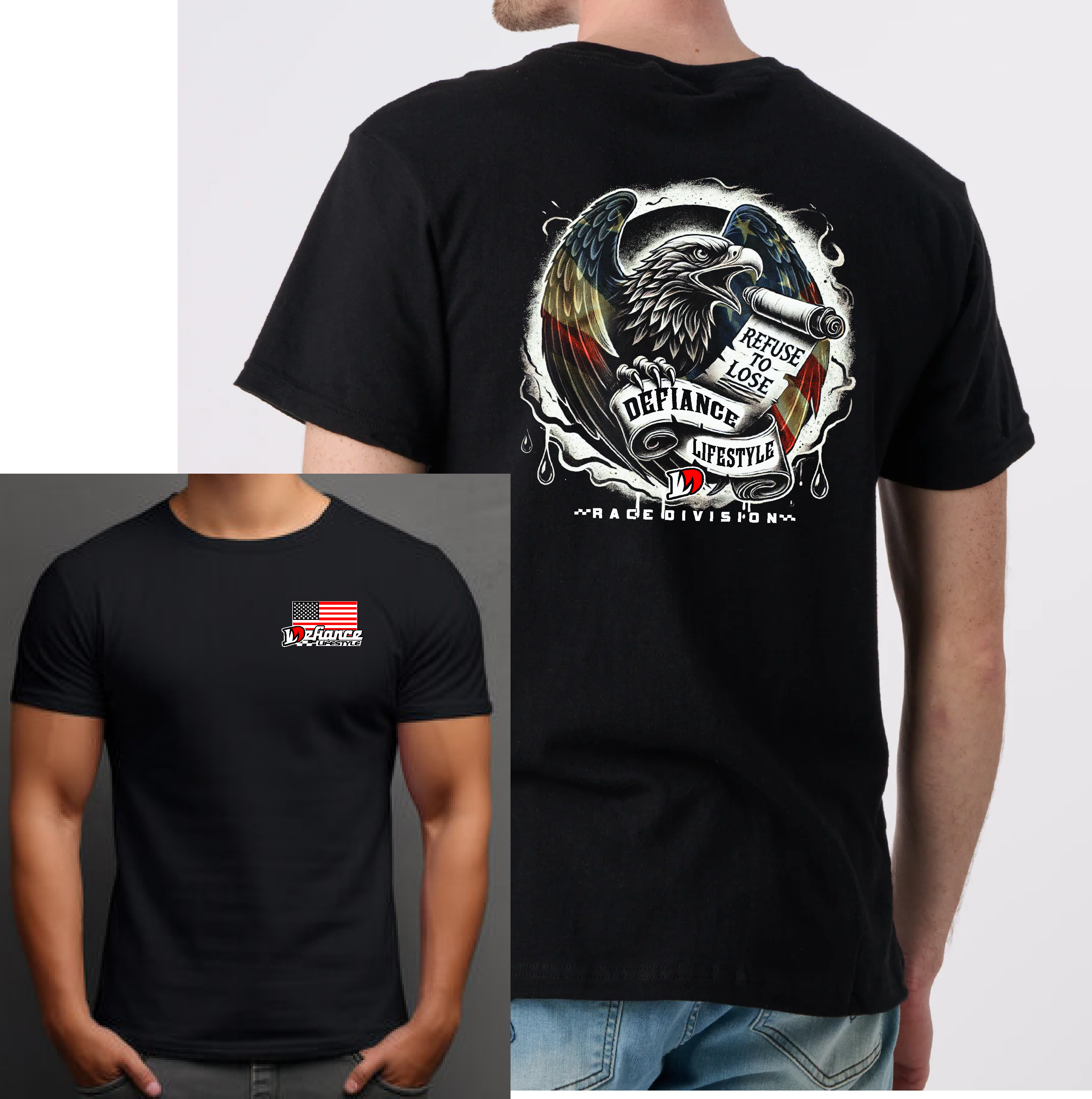 screaming spirit USA black Race Tee