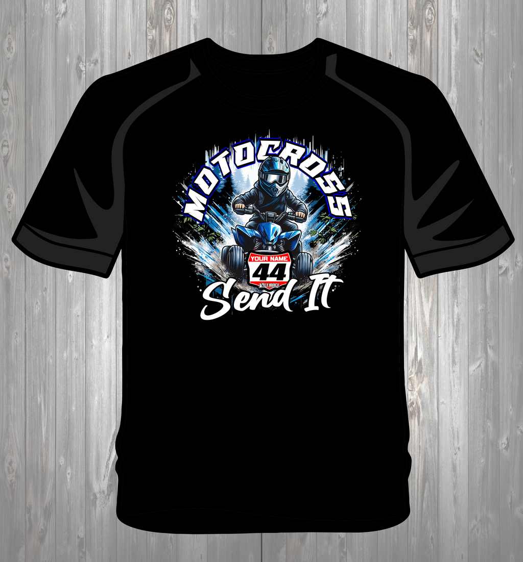 Personalized ATV Race T-Shirt - Send it- Attack Collection
