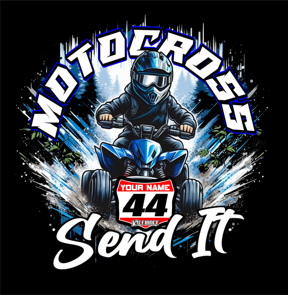 Personalized ATV Race T-Shirt - Send it- Attack Collection