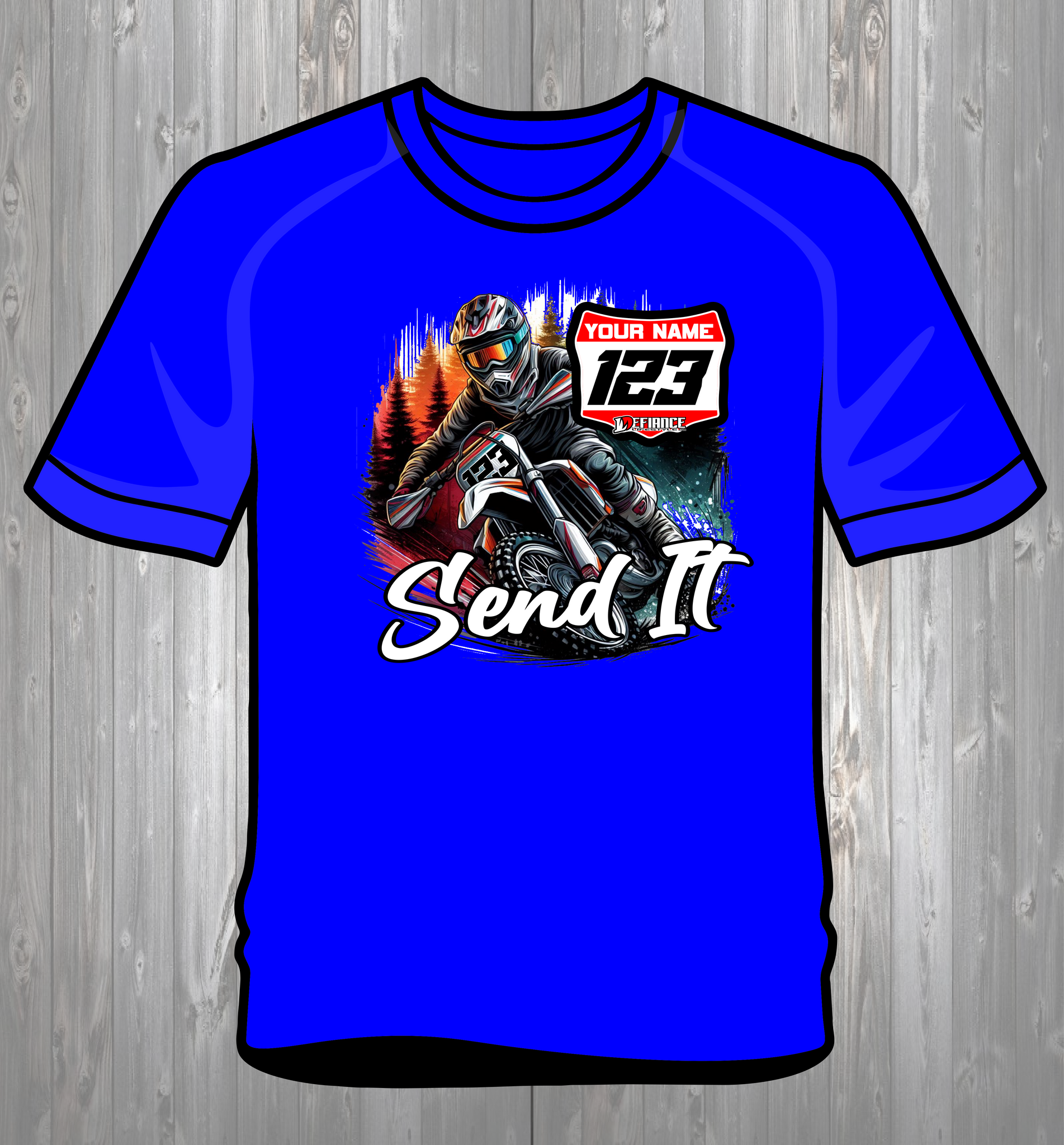 Personalized Race T-Shirt - Send it- Attack Collection