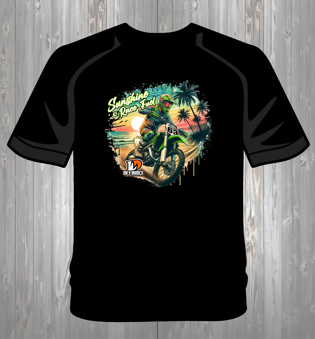 Personalized Race T-Shirt - Sunshine and Race Fuel- Attack Collection