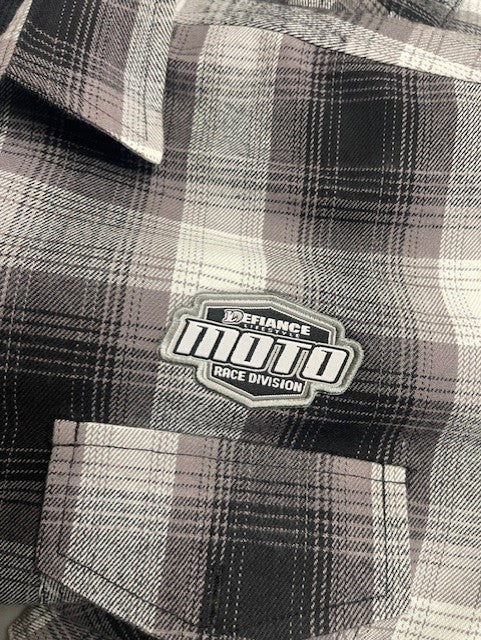 Personalized Race Flannel - THERMAL LINED GREY - DefianceLifestyle