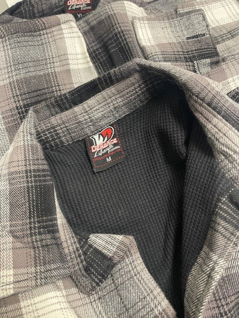 Personalized Race Flannel - THERMAL LINED GREY - DefianceLifestyle