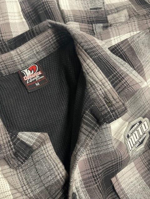 Personalized Race Flannel - THERMAL LINED GREY - DefianceLifestyle