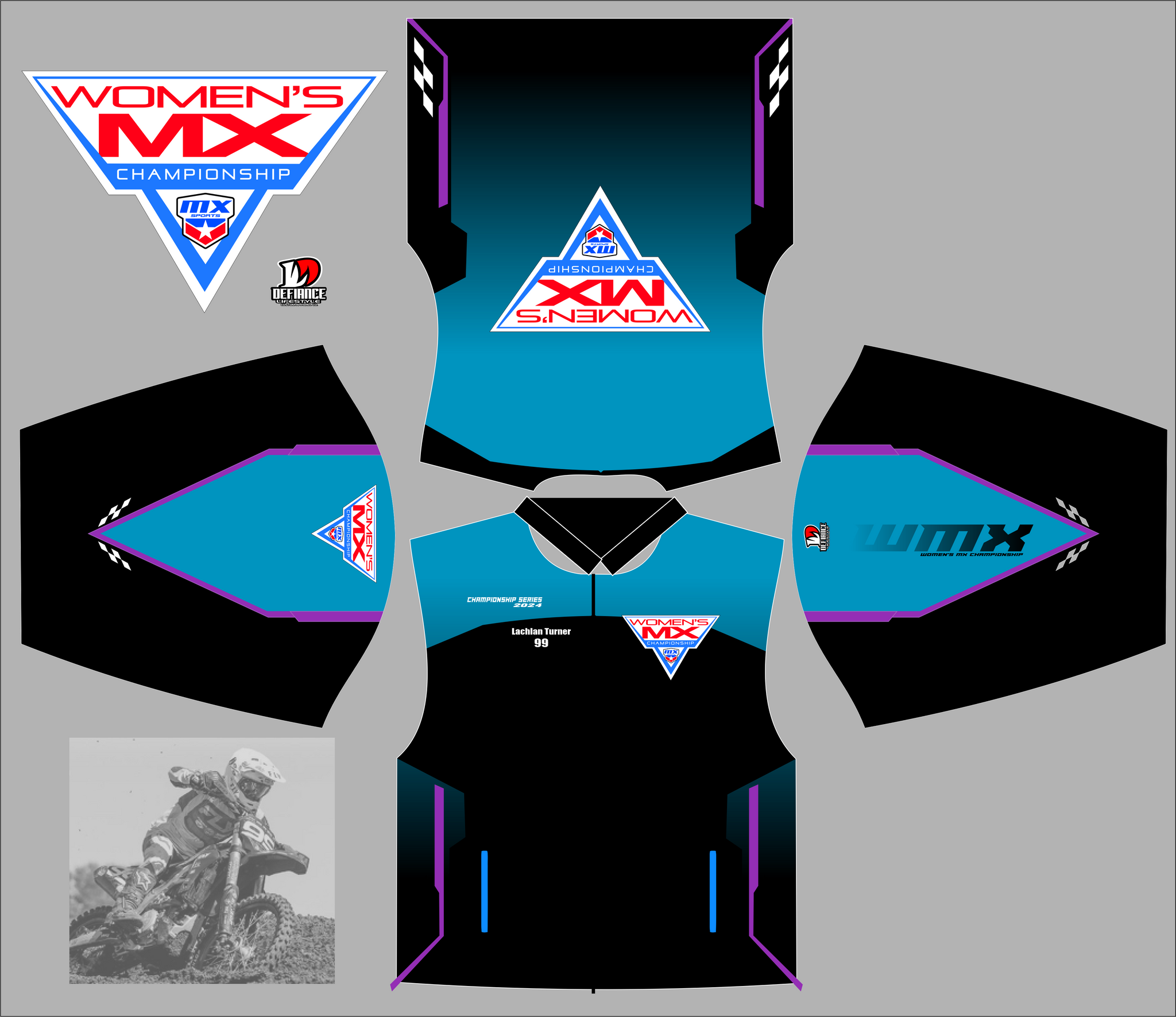 wmx official race track jacket - made with your name/number