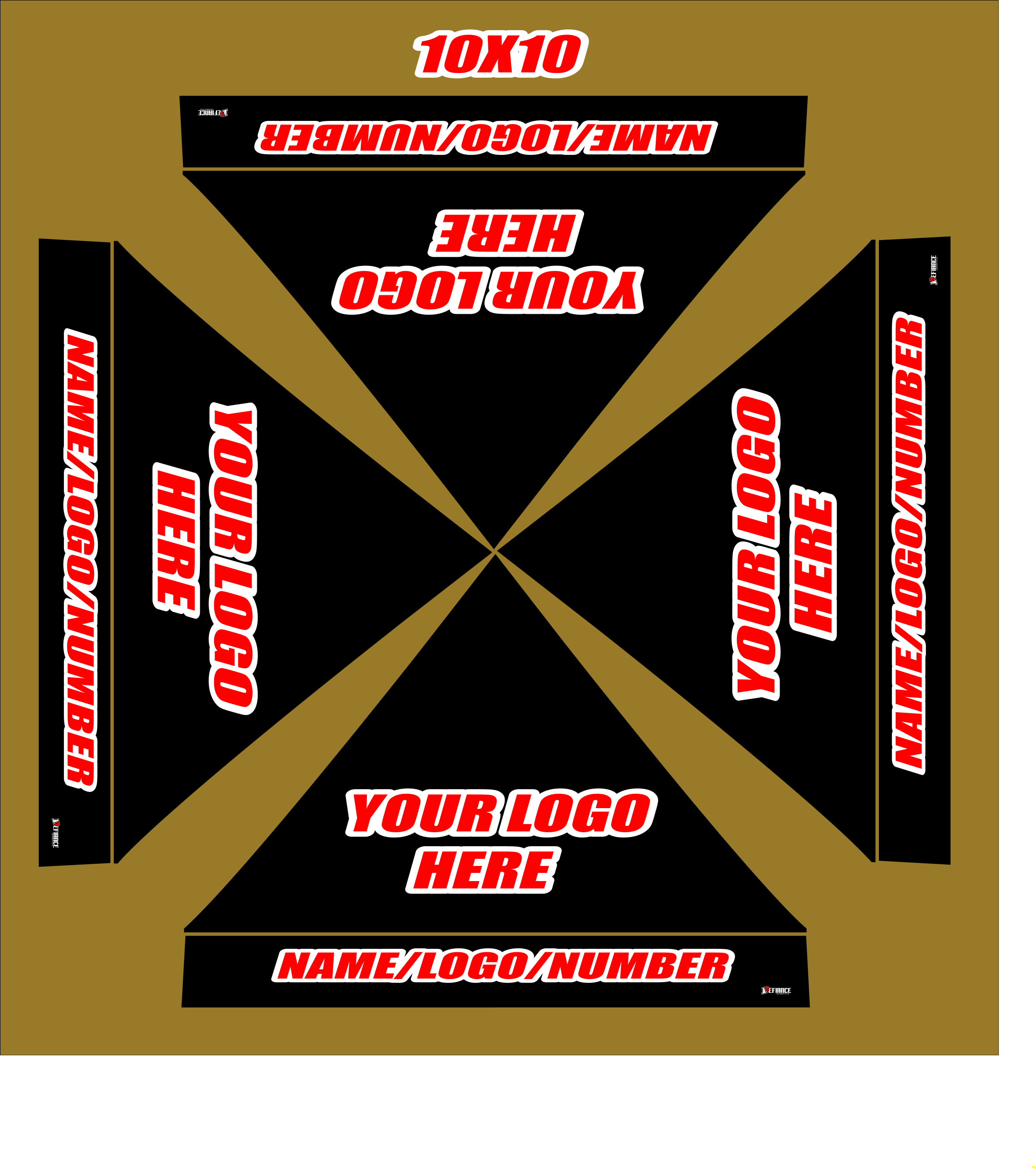 10X10 Tent - Defiance Lifestyle, Race Apparel - Casual to Custom