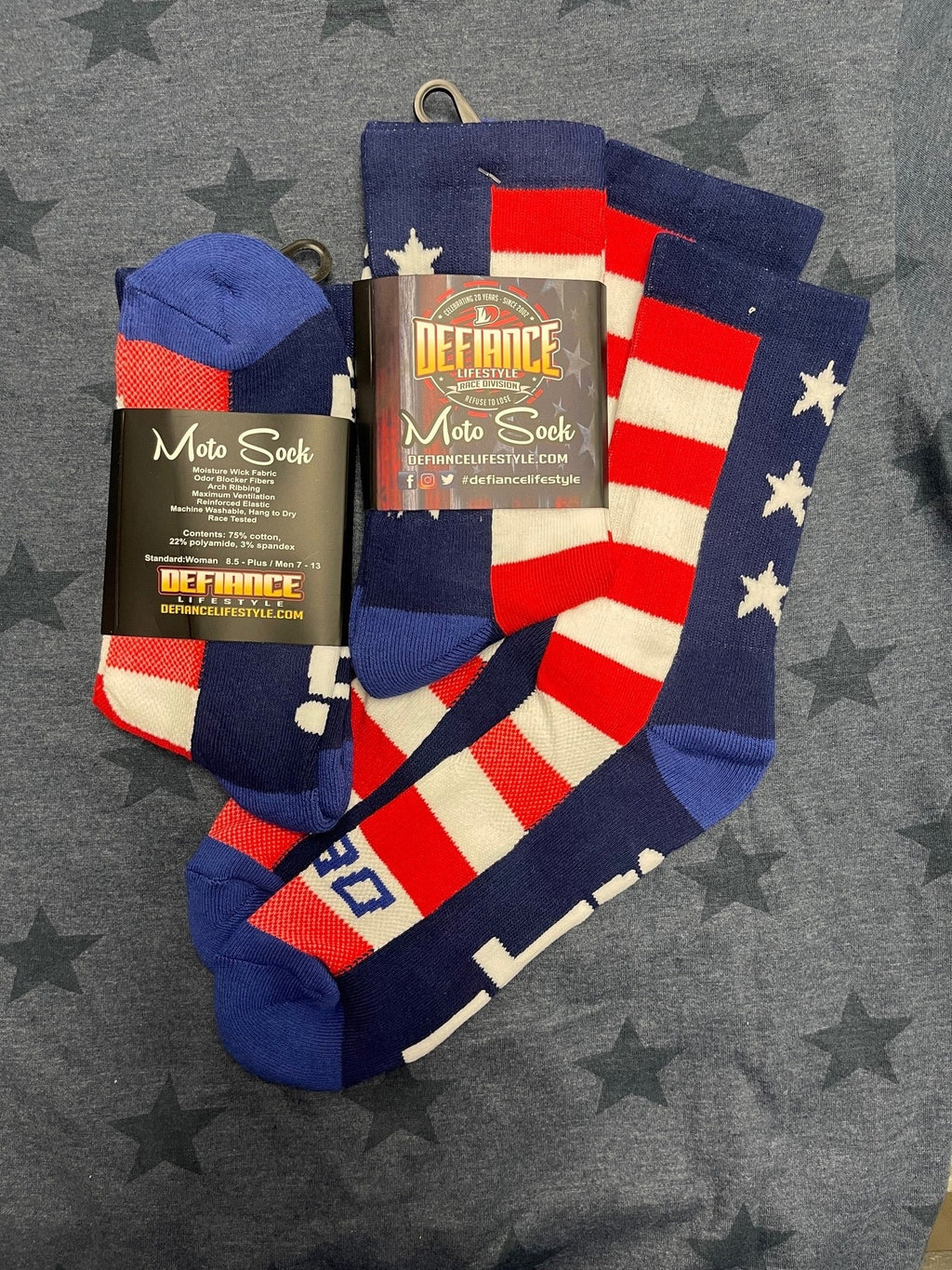 stars/stripes -  Race crew socks / sendit - DefianceLifestyle