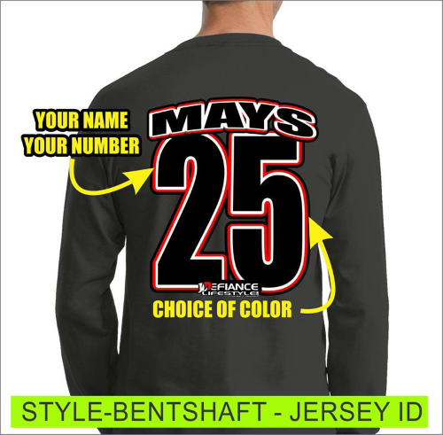 Bent Shaft - Jersey Lettering - Defiance Lifestyle, Race Apparel - Casual to Custom