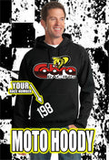 Cobra Moto Large logo sweatshirt - Black Hood - Defiance Lifestyle, Race Apparel - Casual to Custom