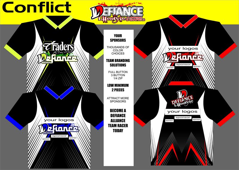 Conflict Polo Semi Custom - Defiance Lifestyle, Race Apparel - Casual to Custom