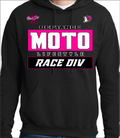 Sweatshirt- Neon Pink Race Division - black Hoodie - DefianceLifestyle