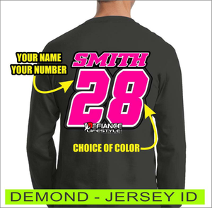 Demond - Jersey Lettering - Defiance Lifestyle, Race Apparel - Casual to Custom