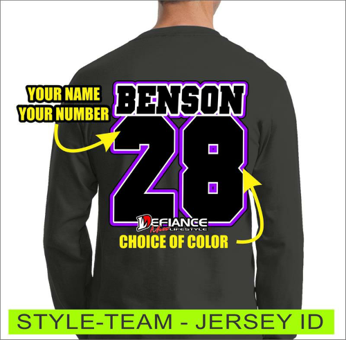 Team Player - Jersey Lettering - Defiance Lifestyle, Race Apparel - Casual to Custom